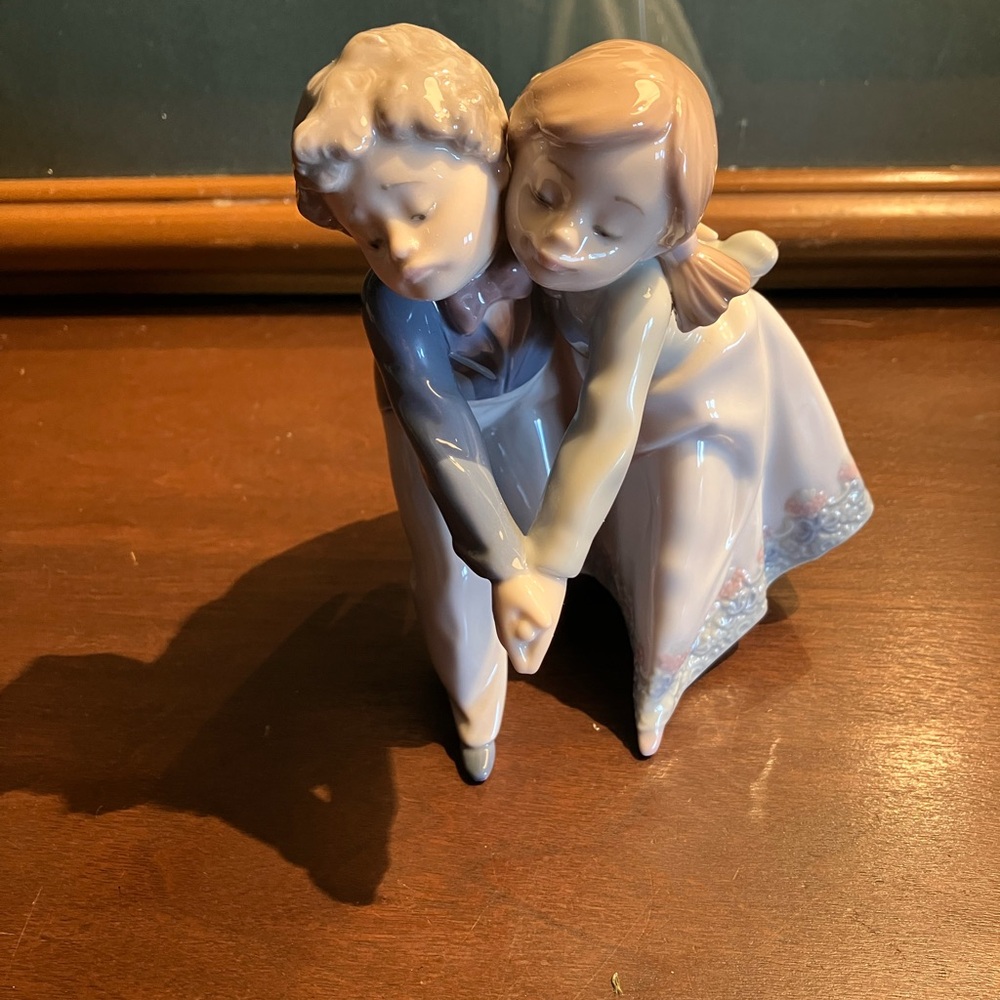 Lladro Blue and White Porcelain Figurine